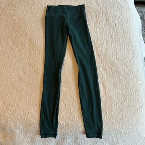 lululemon Align Ribbed High Rise Legging 28" in Green Jasper